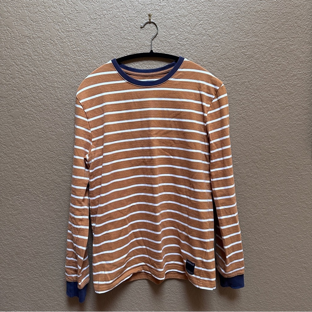 Goodale rust And White Striped Shirt